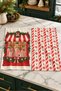 Candy Christmas Candy Shop Red Cream Striped Christmas Patterned 2-Piece Kitchen Towel Set 35X55 - 6