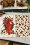 Christmas Post Mailbox Letter Wreath Red Christmas Patterned 2-Piece Kitchen Towel Set 35X55 - 7