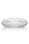 Alento - 23 cm Glass Footed Presentation Plate with Beaded Edge, Patterned Glass Serving Plate for Pastries and Breakfast - 4