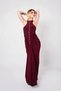 Button Detailed Sandy Burgundy Dress - 3