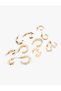 Stone Detailed 6-Piece Hoop Earring Set - 3
