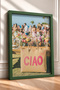 Pink Ciao Written Bag and Floral Table Framed Painting Italy Poster Wall Decor Itn074 - 2