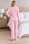 Women's Milan Striped Buttoned Youth Pajama Set - 3