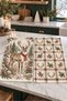 Woodland Deer Pine Tree Brown Cream Plaid Christmas Patterned 2-Piece Kitchen Towel Set 35X55 - 7