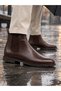 Genuine Leather Men's Chelsea Boots |   Fully Orthopedic, Cold and Water Resistant, Elastic Winter Casual Boots - 5