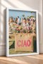 Pink Ciao Written Bag and Floral Table Framed Painting Italy Poster Wall Decor Itn074 - 2