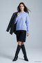 Crew Neck Oversize Knitwear Sweater 2521 Baby Blue