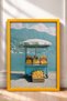 Lemon and Orange Countertop on Beach Framed Painting Italy Poster Living Room Kitchen Wall Decor Itn119 - 3