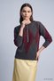 Buttoned Diamond Pattern Sweater 2540 Anthracite - 3