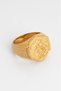 Gold Tone Monarch Coin 316L Steel Men's Ring - 2