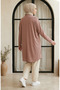 Plus Size Relaxed Fit Tunic 8775A-02 Milk Coffee - 5