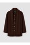 Özmarka New Season Brown Scarf Oversized Women's Cashmere Coat - 5