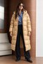 Women's Hooded Seasonal Inflatable Gold Coat - 3
