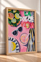 La Dolce Vita Written Pink Tableware Framed Painting Italy Poster Living Room Kitchen Wall Decor Itp004 - 2