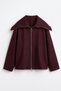 Zippered Cashmere Coat 202725 - Mürdüm - 5