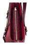 Burgundy, Iguana Patterned, Bucket Model, Adjustable Strap, Women's Shoulder Bag - 8