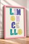 Limoncello Written Colorful Typography Framed Painting Italy Poster Living Room Kitchen Wall Decor Itp002 - 2