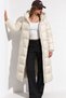 Women's Hooded Long Seasonal Gray Puffer Coat - 3