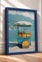 Lemon and Orange Countertop on Beach Framed Painting Italy Poster Living Room Kitchen Wall Decor Itn119 - 2