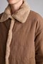 Regular Fit High Collar Plush Lined Snap Fastener Coat I2774Ax26Wn - 4