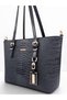 Black, Iguana Patterned, Bucket Model, Adjustable Strap, Women's Shoulder Bag - 3