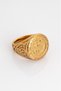 Gold Tone Ocean Anchor 316L Steel Men's Ring - 2