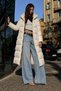 Women's Hooded Long Stylish Gray Coat - 4