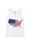 American Heritage – Usa Flag Map Graphic Print Men's Tank Top