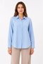 Long Sleeve Shirt with Buttons, Classic Collar, Suitable for Casual and Office Wear - Light Blue