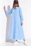 Women's Full Length Casual Buttoned B.Blue Shirt - 4