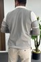 Men's Double Color Sweater Gray Edw527 - 3