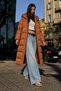 Women's Hooded Long Stylish Tan Coat - 6
