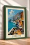 Sorrento Coast and Floral Terrace Framed Painting Italy Poster Living Room Kitchen Wall Decor Itp009 - 2