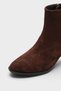 Women's Faux Leather Zippered Pointed Toe 6 cm Heeled Orthopedic Winter Boots - 7