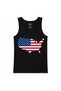 American Heritage – Usa Flag Map Graphic Print Men's Tank Top