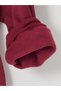 Ozmarka New Season Burgundy Ruffled Girls' Thick Sweatshirt - 8
