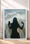 Woman Shadow on the Beach with Phone Framed Painting Italy Poster Living Room Kitchen Wall Decor Itn116 - 3