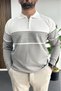 Men's Double Color Sweater Gray Edw527
