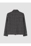 Ozmarka New Season Navy Blue Plaid Women's Tweed Jacket - 4