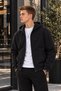 Men's Fleece-Lined, Pilling-Resistant, Full-Zip, Zippered Pocket, Hooded Black Sweatshirt Jacket - 6