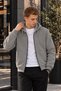 Men's Fleece-Lined, Pilling-Resistant, Full-Zip, Zippered Pocket, Hooded Gray Sweatshirt Jacket - 7