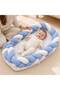 - Baby Nest With Braided Bumper - Blue - 2