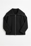 Zippered Cashmere Coat 202725 - Black - 5