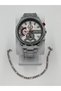 Men's Steel Wristwatch with Bracelet Gift Box Silver Color White Dial Chronograph Design Watch Set Frn56 - 4