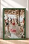 Ciao Written Knitted Bag and Beach Bar Framed Painting Italy Poster Living Room Kitchen Wall Decor Itp019 - 3