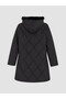 Peak New Season Black Hooded Quilted Oversized Women's Puffer Jacket. - 7