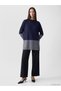 Ozmarka New Season Navy Blue Crew Neck Patterned Women's Knitwear Sweater - 2