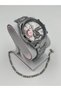 Men's Steel Wristwatch with Bracelet Gift Box Silver Color White Dial Chronograph Design Watch Set Frn56 - 3
