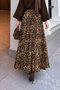 Elastic Waist Leopard Patterned Skirt Tsd260362 - 6