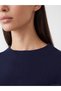 Ozmarka New Season Navy Blue Crew Neck Patterned Women's Knitwear Sweater - 3
